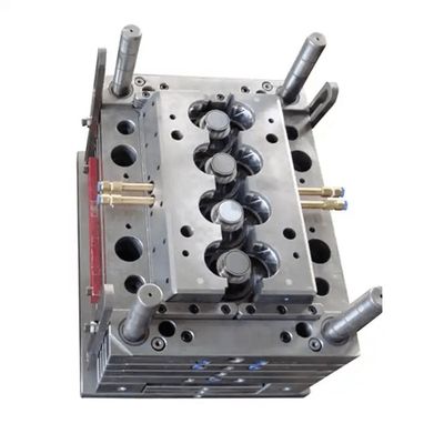 Tam 16 boşluklu vida kapak kalıbı. Su şişesi kapağı için sıcak dolaşım sistemi.